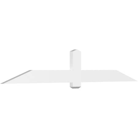 Ekena Millwork Eugene Architectural Grade PVC Gable Bracket, 96"W x 16"H x 2"D x 6"F, 4/12 Pitch GBP096X16X0206EUG00